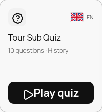 Single library card crop: 'Tour Sub Quiz', 10 questions · History, EN flag