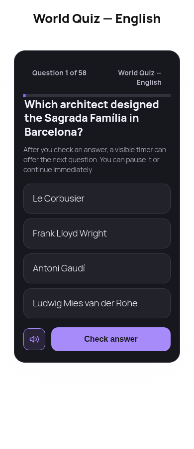 Mobile 390px fold view of Q1/58 player card matching desktop content