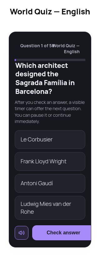 320px reflow: title/meta row overlaps progress bar and question number