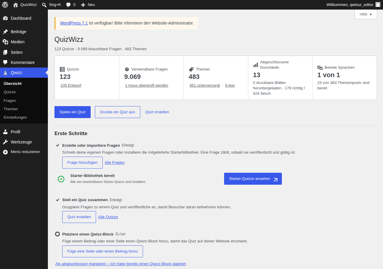 German dashboard stats + Erste Schritte onboarding checklist